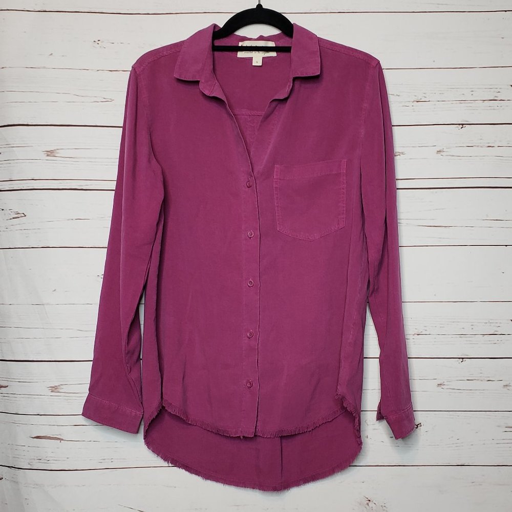 Cloth & Stone Purple Button Down Shirt